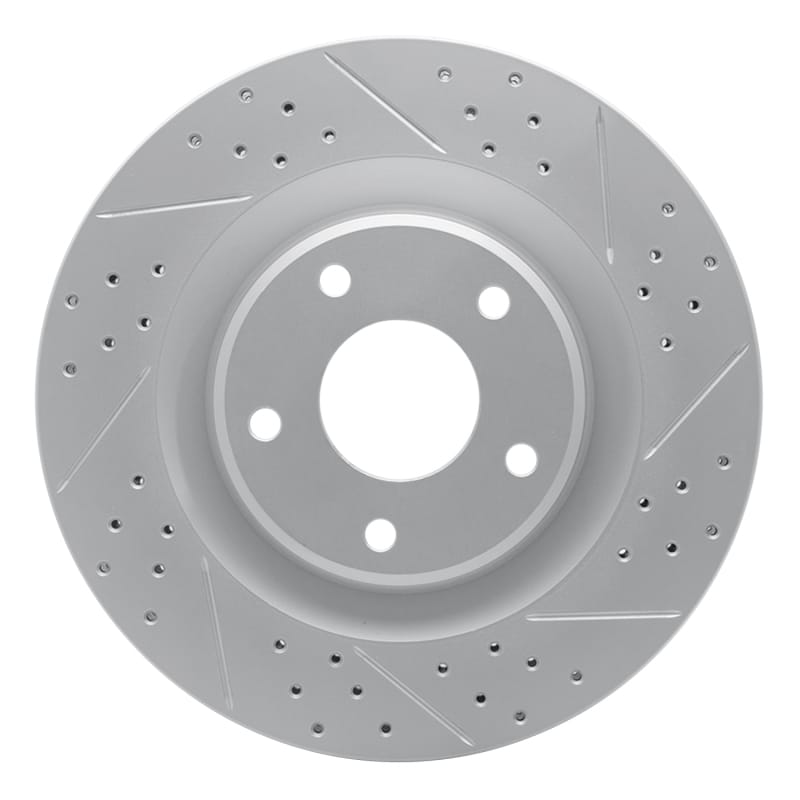 R1 Concepts — R1 05-13 Cadillac Xlr Front Right Drilled & Slotted Geo-Carbon Rotor