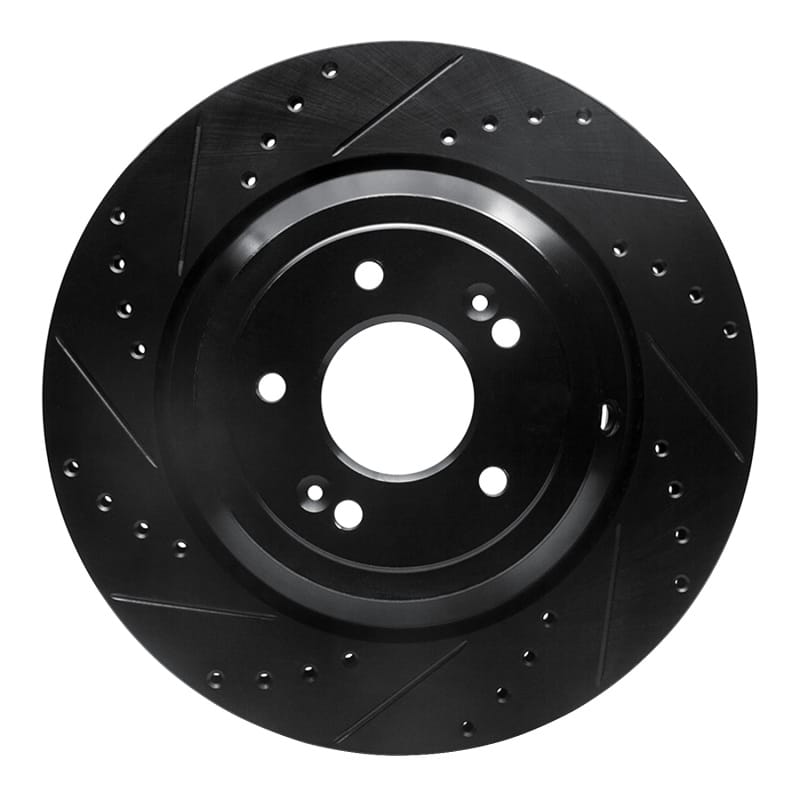 R1 Concepts — R1 17-19 Genesis G90 Rear Left Drilled & Slotted Black Brake Rotor
R1 Brake Rotor Drill