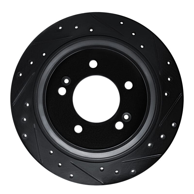 R1 Concepts — R1 17-23 Hyundai Kona EV Rear Right Drilled & Slotted Black Brake Rotor
R1 Brake Rotor Drill