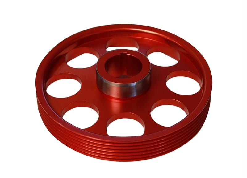 Torque Solution — Torque Solution Lightweight Crank Pulley (Red): Hyundai Genesis Coupe 3.8 2010+