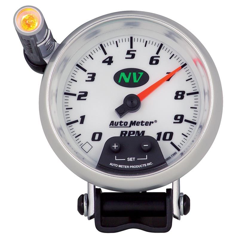 AutoMeter — GAUGE, TACHOMETER, 3 3/4", 10K RPM, PEDESTAL W/ EXT. QUICK-LITE, NV