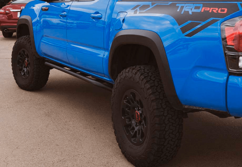 Cali Raised LED — Cali Raised 05-23 Toyota Tacoma Trail Edition Rock Sliders - Double Cab Long Bed/No Kick Out/Raw
