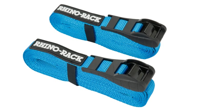 Rhino-Rack — Rhino-Rack Rapid Tie Down Straps w/Buckle Protector - 5.5m/18ft - Pair - Blue
Tie Down Strap