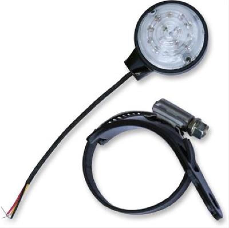 Burly Brand — Burly Brand LED Turn Signals Fork Mount Universal - Black/Amber