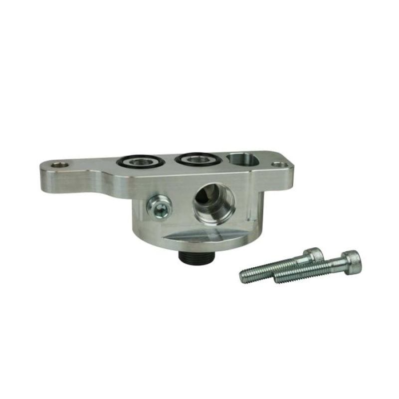 Moroso — Moroso GM LS -10AN Accumulator Input Spin On Oil Filter Adapter (For Moroso Outbound Rail Oil Pan)