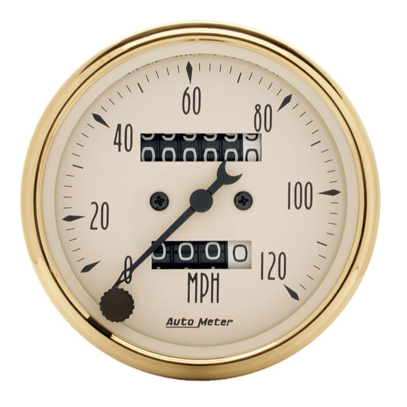 AutoMeter — AutoMeter Gauge Speedometer 3-1/8in. 120MPH Mechanical Golden Oldies
3-1/8" SPEEDO, 120 M
