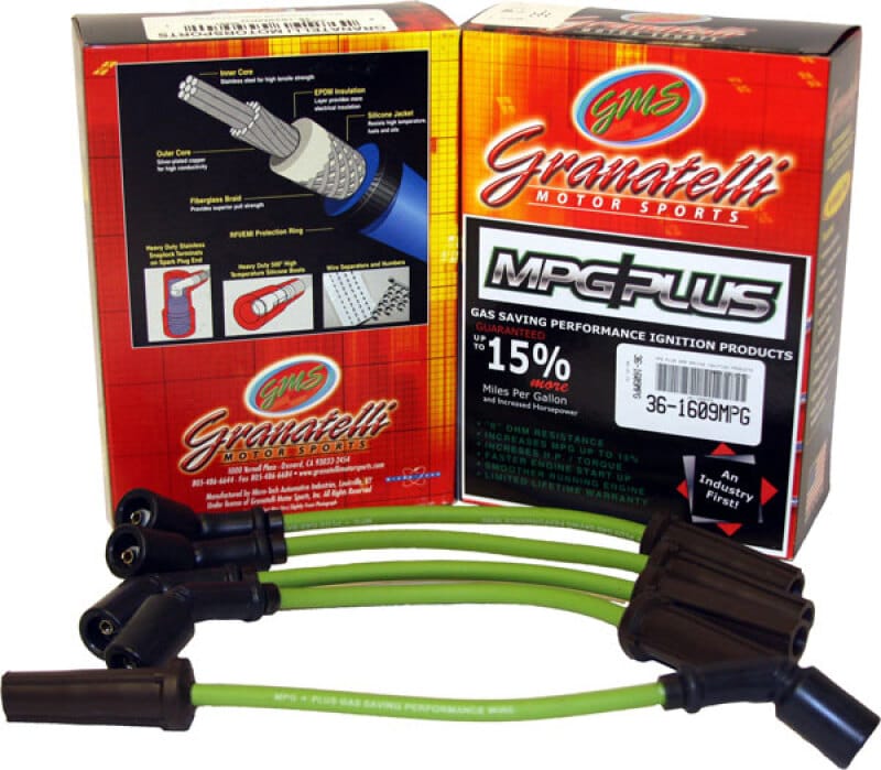 Granatelli Motor Sports — Granatelli 95-99 Mitsubishi Eclipse 4Cyl 2.0L MPG Plus Ignition Wires
Spark Plug Wire