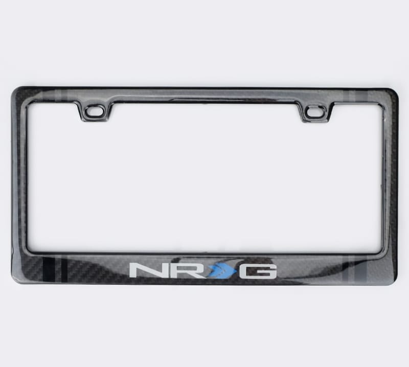 NRG — NRG Carbon License Plate Frame/ Fiber Poly Dip Finish Wet w/ NRG Logo