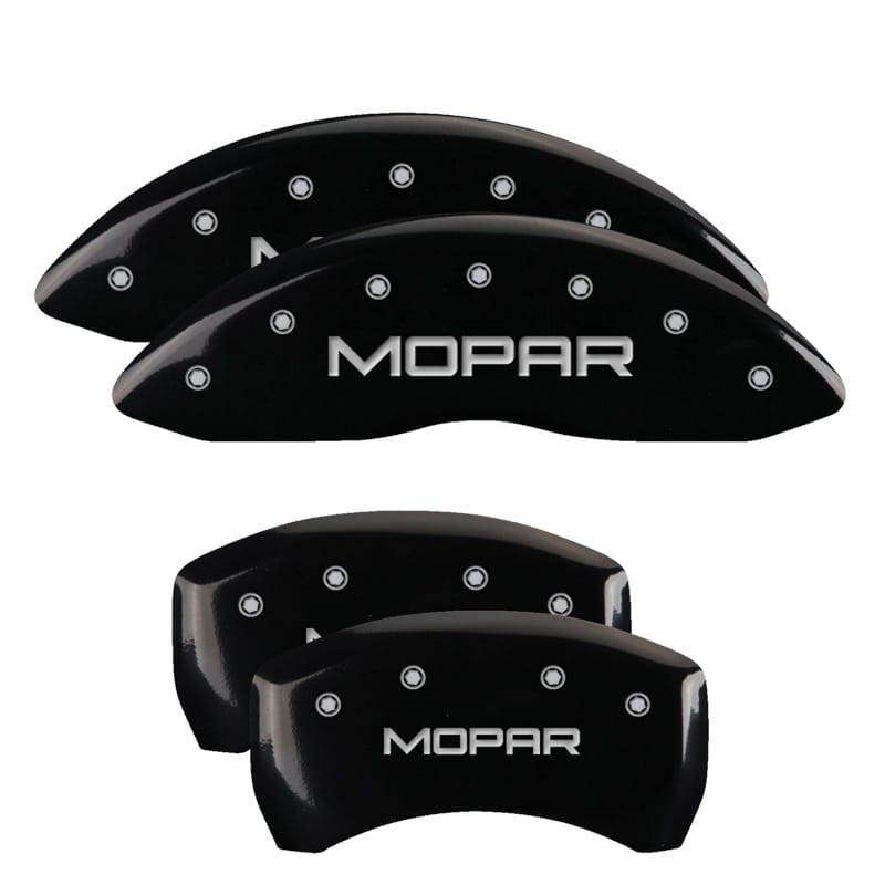 MGP — MGP 4 Caliper Covers Engraved Front & Rear MOPAR Black finish silver ch
Caliper Covers