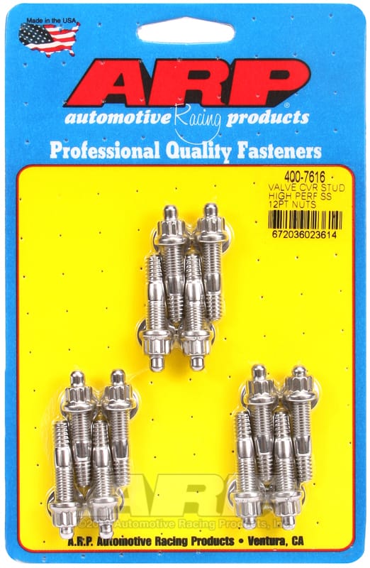 ARP — ARP Hi-perf SS 12pt Valve Cover Stud Kit 12pc