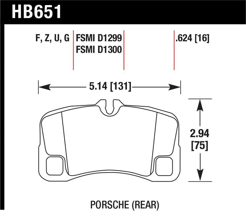 Hawk Performance — Hawk 07-08 Porsche 911 Turbo/911 GT3/911 GT3 CUP Rear DTC-70 Race Brake Pads
Disc Brake Pad