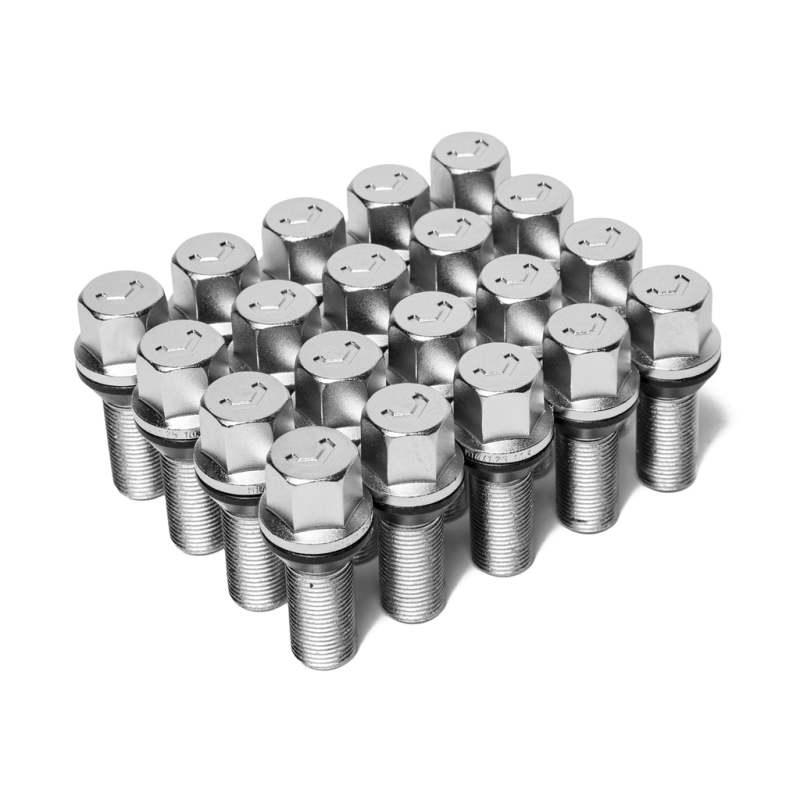 Vossen — Vossen Lug Bolt - 14x1.5 - 30mm - 17mm Hex - Cone Seat - Silver (Set of 20)