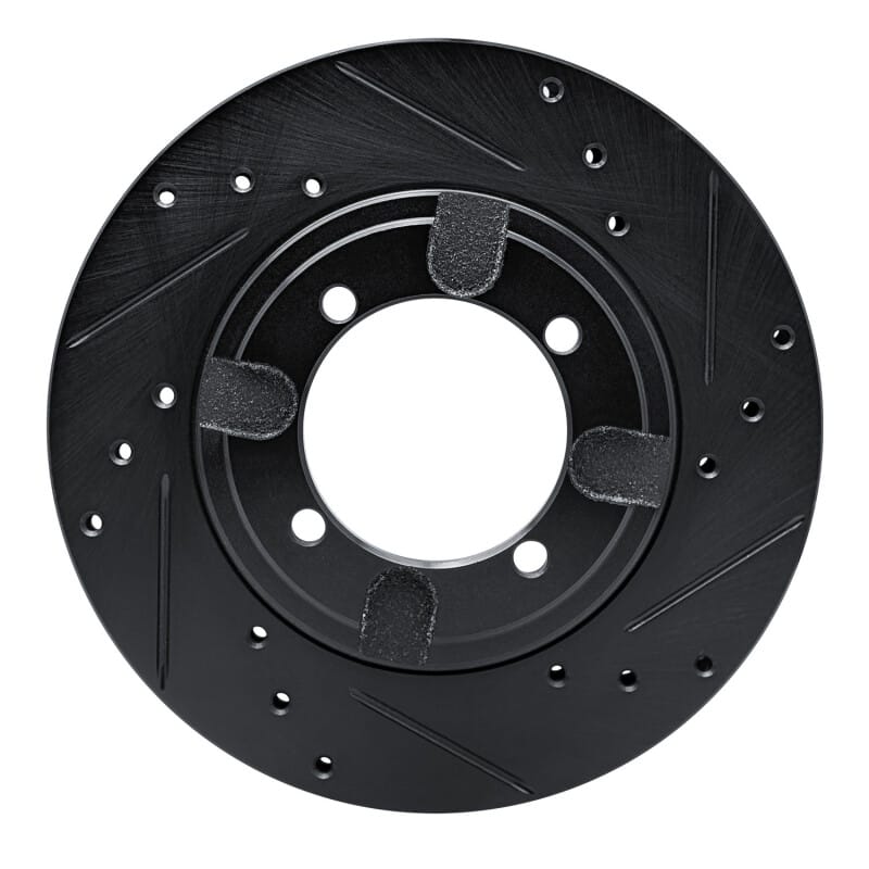 R1 Concepts — R1 91-92 Mitsubishi Mirage Front Right Drilled & Slotted Black Brake Rotor
R1 Brake Rotor Drill