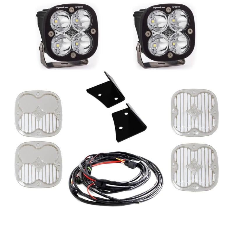 Baja Designs — Baja Designs 07-18 Jeep Wrangler JK Squadron Sport A-Pillar Kit LED Light Pods - White