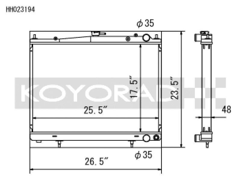 Koyo — Koyo 00-02 Nissan Skyline GTR 2.6L Turbo Racing Radiator
Racing Radiator