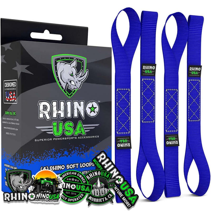 Rhino USA — Rhino USA Soft Loops Motorcycle Tie-Down Set 4-Pack Blue
Tie Strap