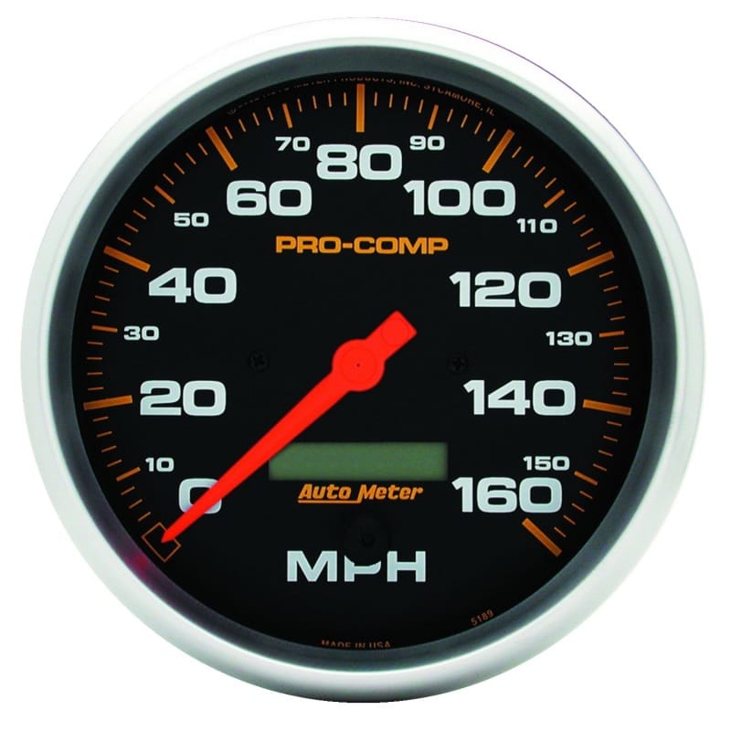 AutoMeter — Autometer Pro-Comp 5in 160mph Electric Speedometer w/ LCD Odometer
5" SPEEDO, 160 MPH,