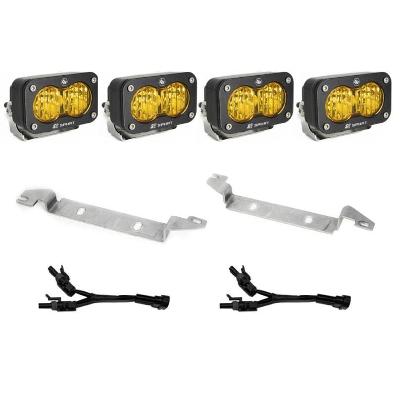 Baja Designs — Baja Designs 2024+ Toyota Tacoma S2 Sport Dual Fog Pocket Light Kit - Baja Amber