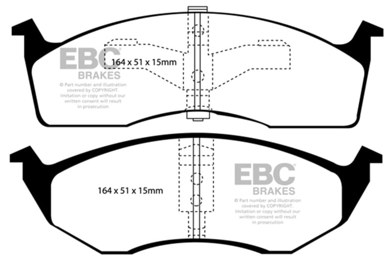 EBC — EBC 96-00 Chrysler Town & Country 3.3 (15in Wheels) Greenstuff Front Brake Pads
Disc Brake Pad