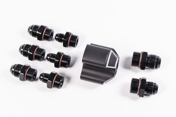 Radium Engineering — DISTRIBUTION BLOCK, 3 INTO 1 WITH FITTINGS