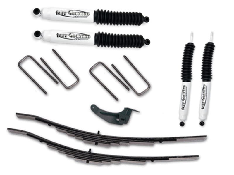 Tuff Country — Tuff Country 00-04 F-250 Super Duty 4wd (w/351) 2.5in Level Kt Frt w/Leaf Springs 22963K (SX8000)
Complete Kit (w/SX80
