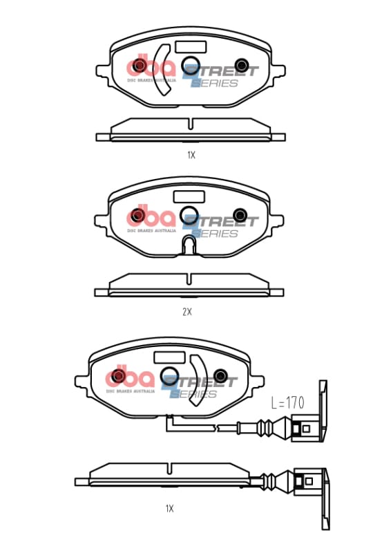 DBA — DBA 2020+ Volkswagen Golf 8 Street Series Front Brake Pads
Brake Pad