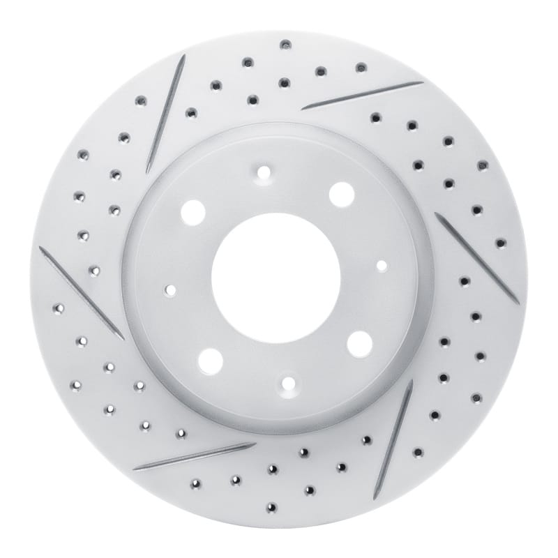 R1 Concepts — R1 04-09 Kia Spectra5 Front Left Drilled & Slotted Geo-Carbon Rotor