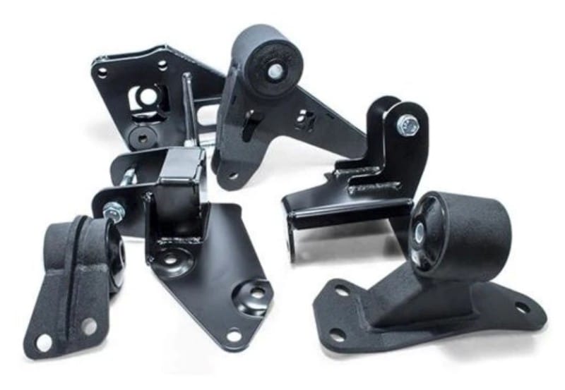 Innovative Mounts — Innovative 96-00 Honda Civic Conversion Engine Mount Kit K-Series Black Steel Mounts 85A Bushings