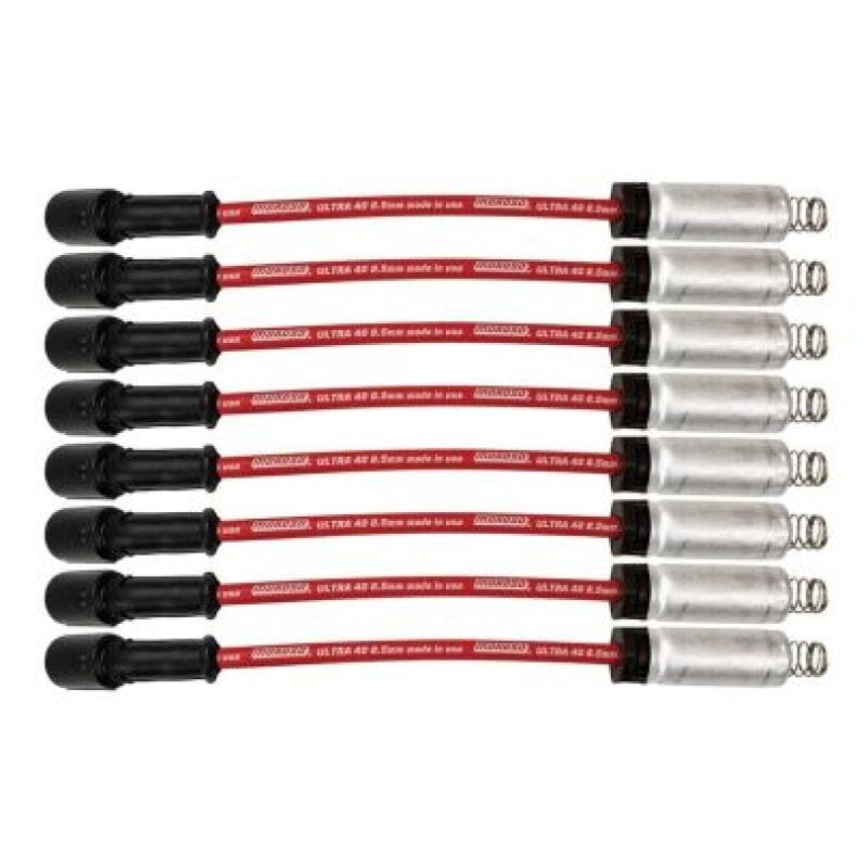 Moroso — Moroso GM LS/LT 8.5mm Ultra 40 11in Long Wire Set w/Alum Heatshield - Red