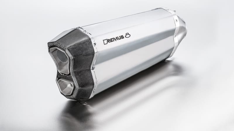 Remus — Remus 18-20 BMW R 1250 GS/Adventure Remus 8 Stainless Steel Race Slip On (Connection Tube Req)