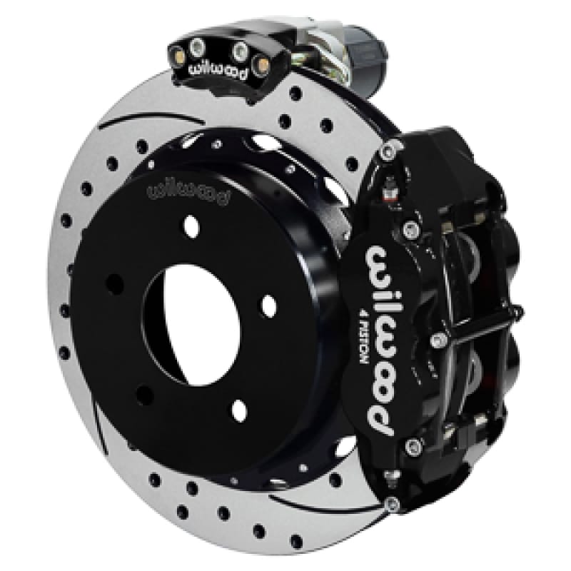 Wilwood — Wilwood 88-98 GM C1500 Superlite Rear Elec. Parking Brake Kit 14in SRP Rotor 3.25in Offset - Blk