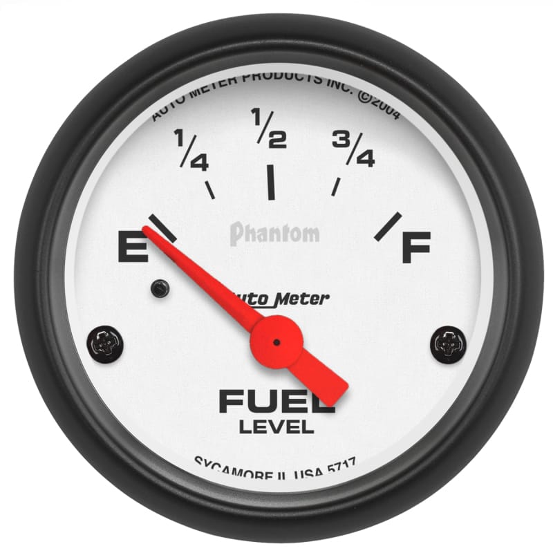 AutoMeter — Autometer Phantom 2-1/16 inch Fuel Level Gauge
2" FUEL LEVEL, 0 E/3