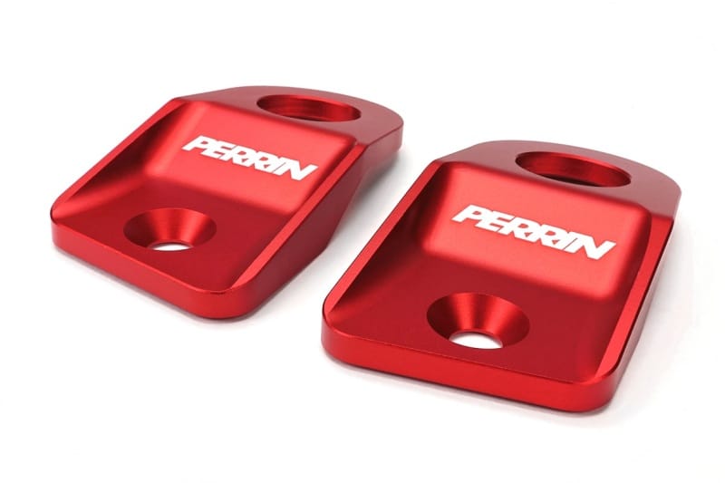 Perrin Performance — PERRIN 15-21 Subaru WRX/STI / 13-17 Crosstrek / 12-16 Impreza Upper Radiator Bracket Set - Red