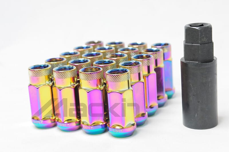 Wheel Mate — Wheel Mate Monster Open End Lug Nut Set of 20 - C. Neon 1/2in