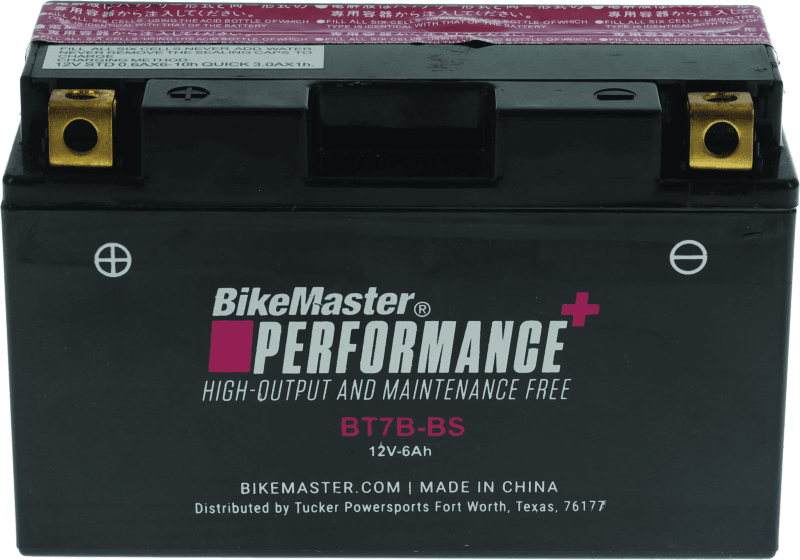BikeMaster — BT7B-BS Battery, 120 CCA