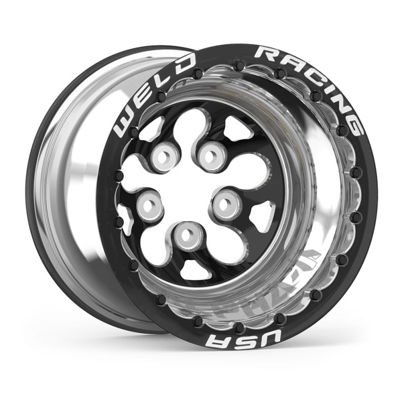 Weld — Weld Alpha-1 15x12 / 5x4.5 BP / 5in. BS Black Wheel - Black Single Beadlock MT