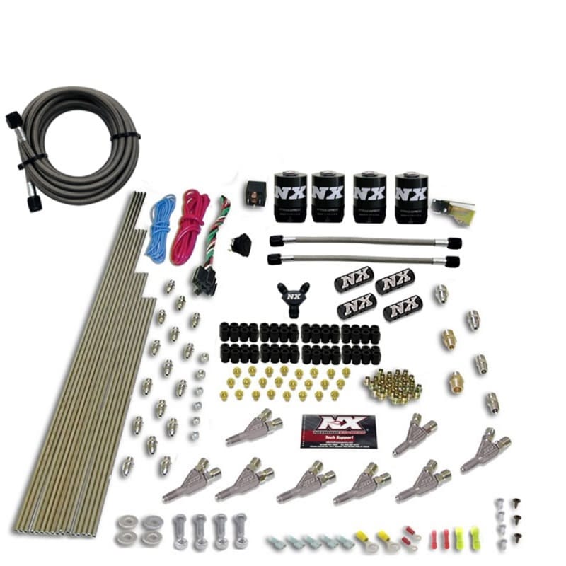 Nitrous Express — Nitrous Express STD Nozzle Nitrous Kit (200-500HP) Gas w/Dist Block & 4 Solenoids w/o Bottle
Injection System Kit
N2OSys