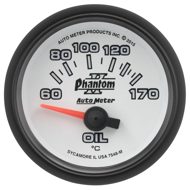 AutoMeter — Autometer Phantom II Gauge Oil Temp 2 1/16in 60-170f Electric Phantom II
2-1/16" OIL TEMP, 60