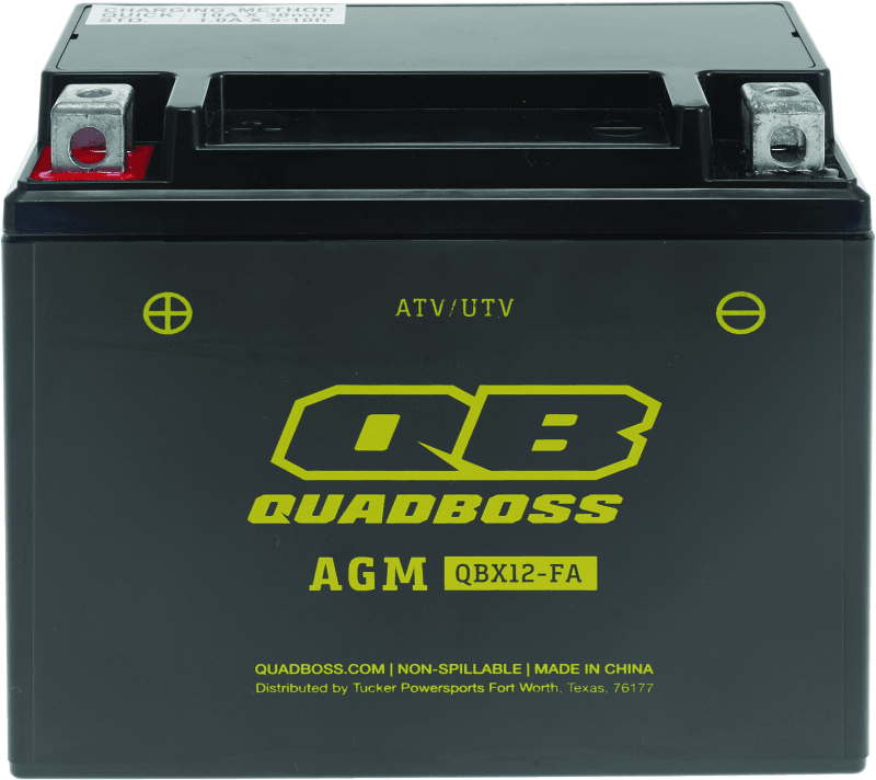 QuadBoss — Maintenance-Free AGM Battery, HTX12-FA-QB, 10Ah, 12V