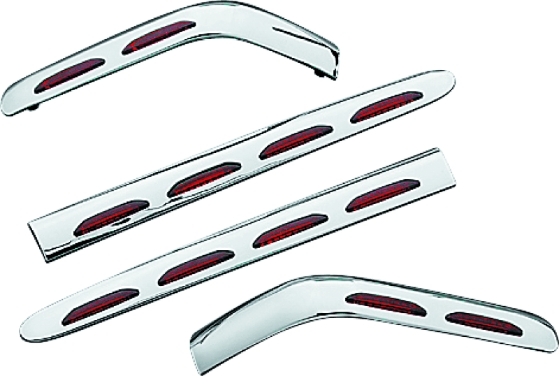 Kuryakyn — LED Saddlebag Molding Set 4 Piece Red Lenses