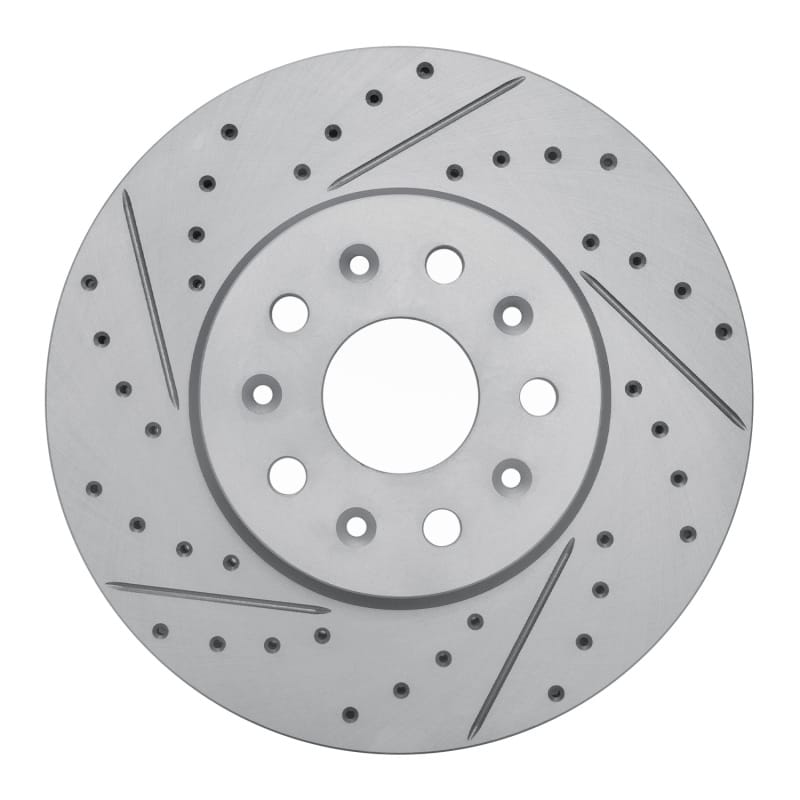 R1 Concepts — R1 14-20 Cadillac Cts Front Left Drilled & Slotted Geo-Carbon Rotor