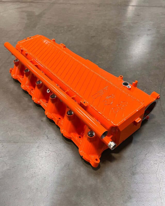 CSF — CSF Toyota A90/A91 Supra/ BMW G-Series B58 Charge-Air Cooler Manifold - Fire Orange