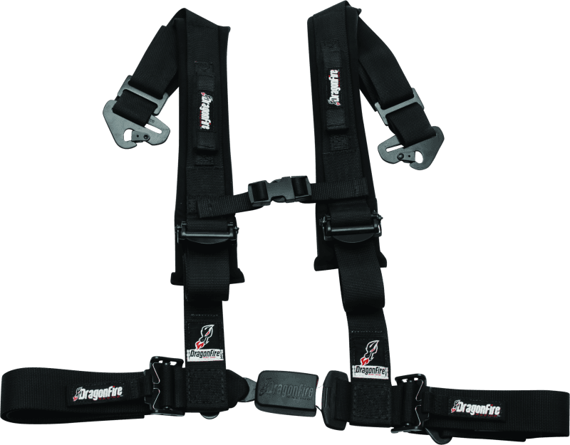 DragonFire Racing — Harness Restraint with Integrated Grab Handle, 2 in., Black