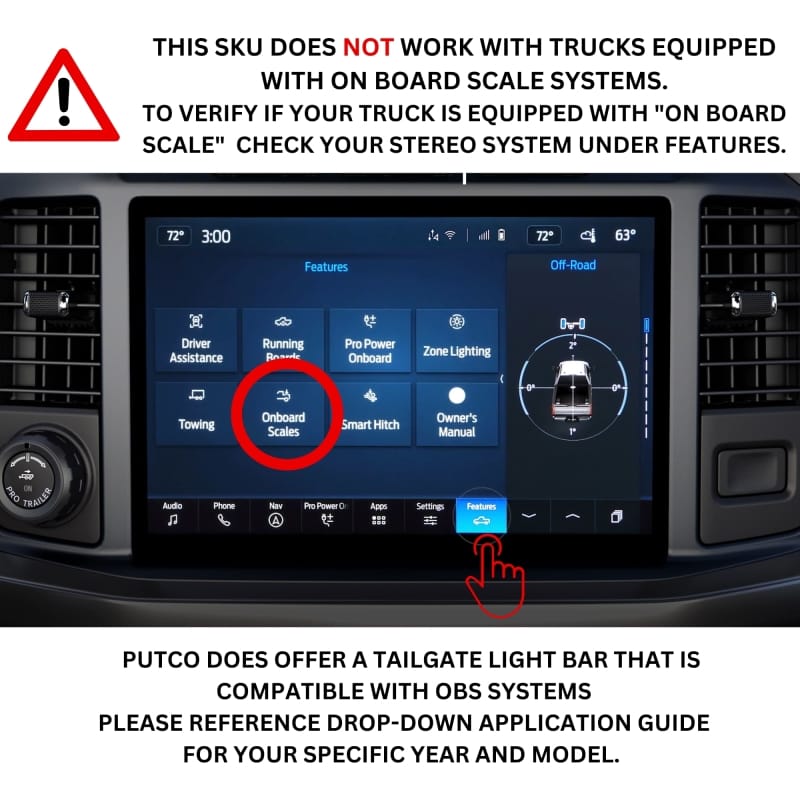 Putco — Putco 2024+ Ford F150 w/Factory Halogen Tail Light 60in Red Blade Tailgate Light Bar Plug-N-Play