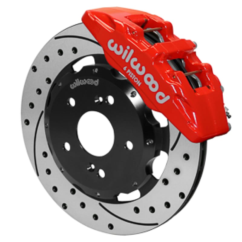 Wilwood — Wilwood 02-06 Acura RSX Drilled & Slotted Front Rotor Kit - Red Calipers
