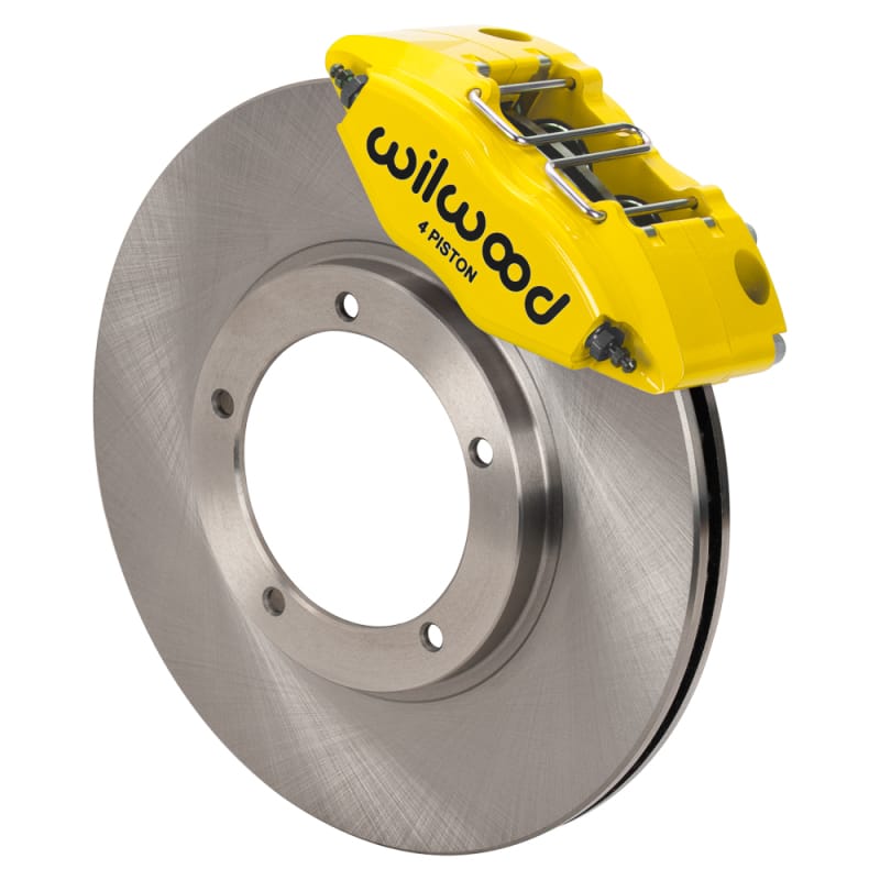 Wilwood — Wilwood 69-74 Porsche 911 Front Powerlite Brake Kit 3in MT Plain Face - Yellow