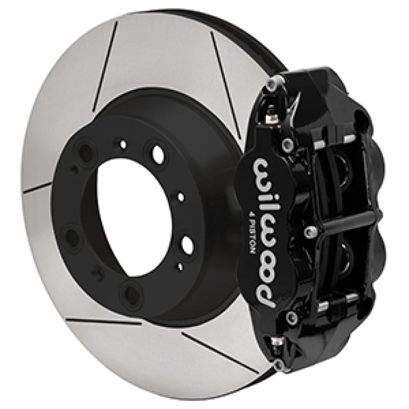 Wilwood — Wilwood 99-12 Porsche 911(996/997) Superlite 4R Rear Brake Kit Slotted 14.00in Rotor w/Lines - Black