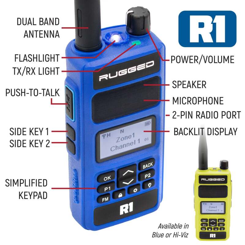 Rugged Radios — Rugged Radios NASCAR and IMSA Racing Comm System NASCAR / R1 / Blue