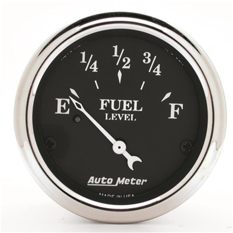 AutoMeter — GAUGE, FUEL LEVEL, 2 1/16", 0OE TO 90OF, ELEC, OLD TYME BLACK