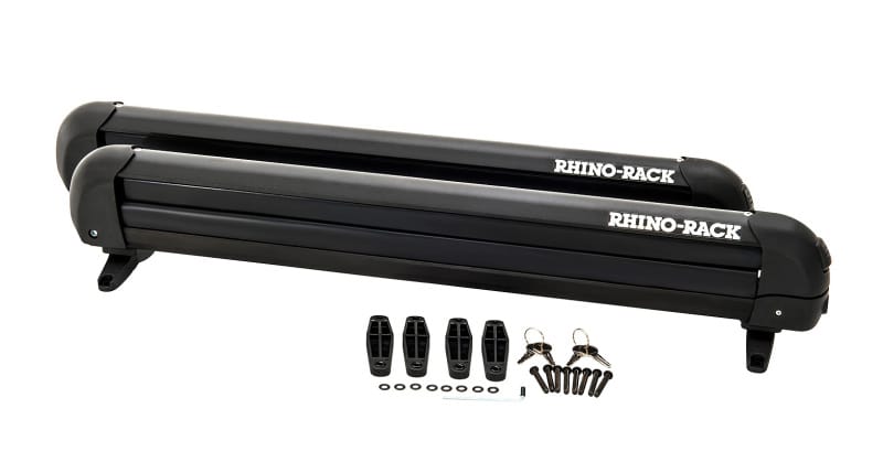 Rhino-Rack — Rhino-Rack Universal Ski/Snowboard Carrier - Fits 6 Pairs of Skis or 4 Snowboards - Black